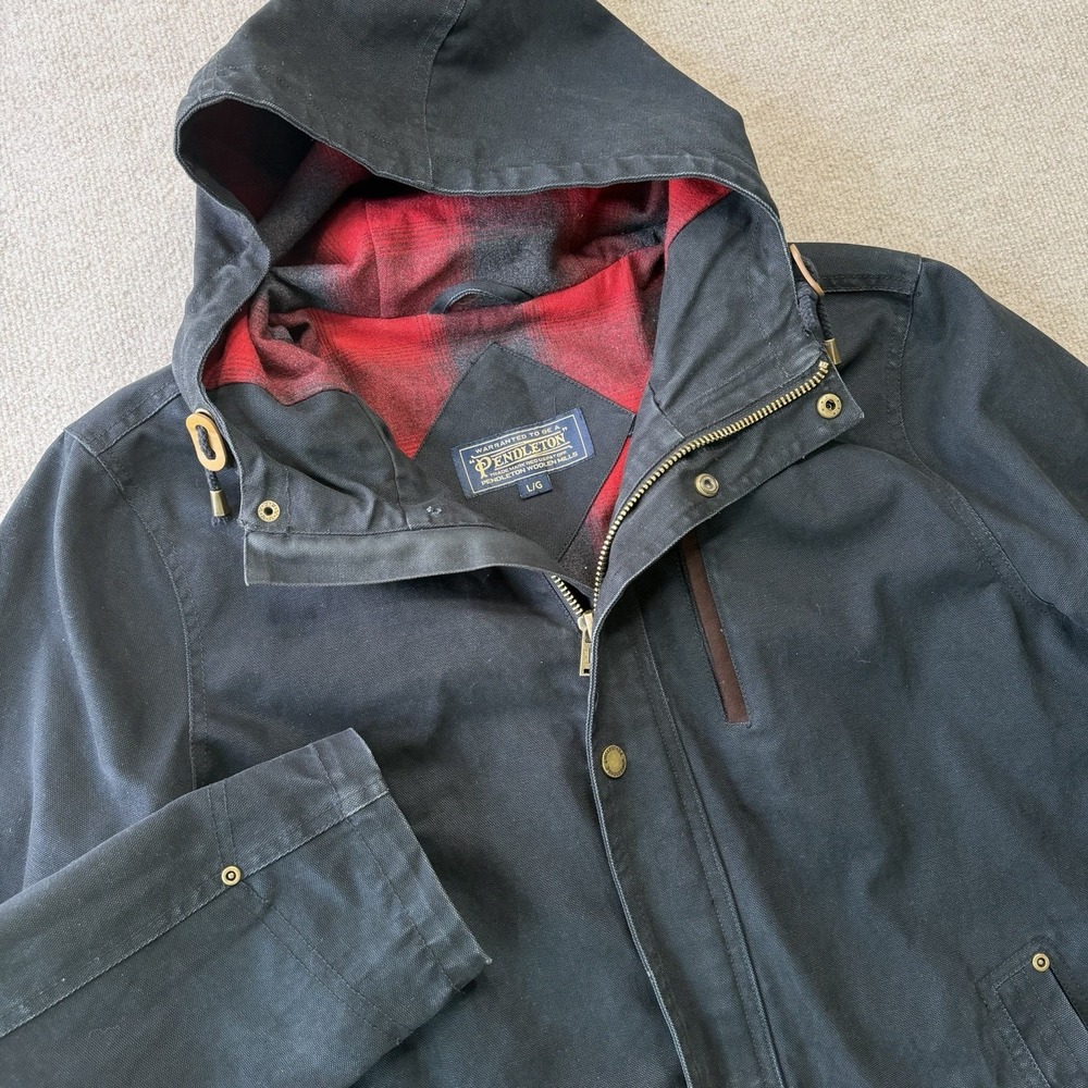 Pendleton Hooded Timer Cruiser Coat Black Size Large
